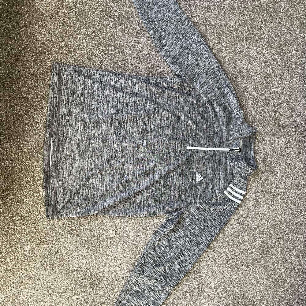 Adidas Gray Zip-Up Golf Jacket